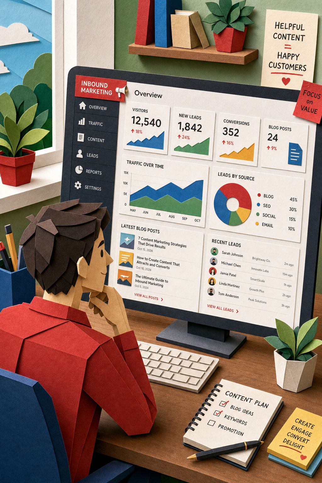 inbound marketing blog dashboard