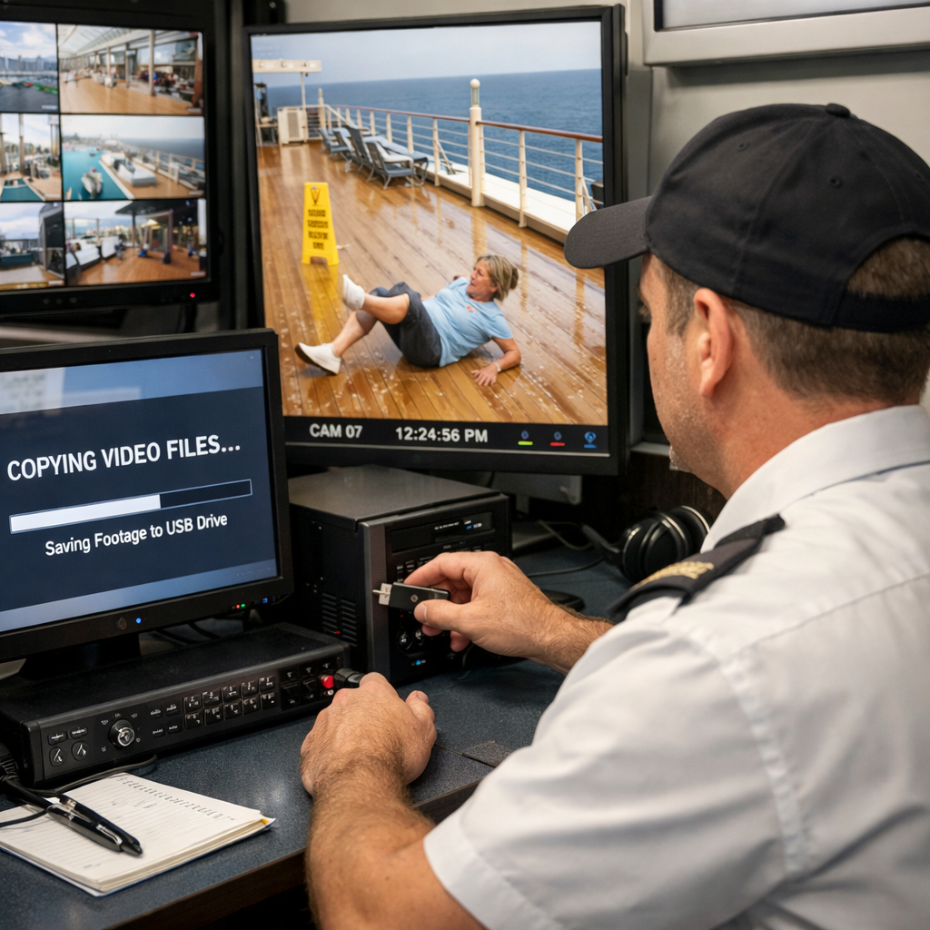 slip and fall on cruise ship evidence collection