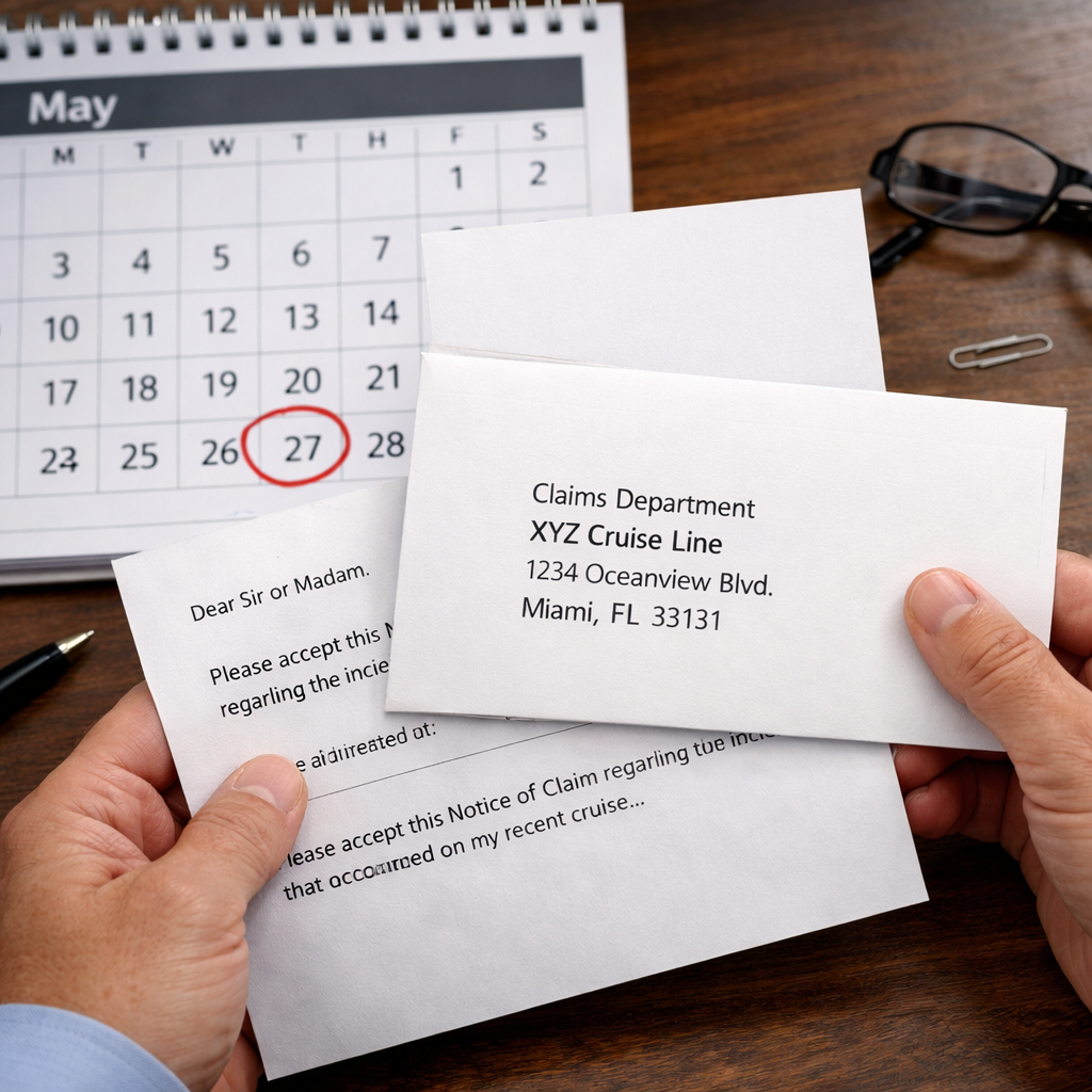 Sending a written notice of claim to a cruise line is a required step in how to sue a cruise line.