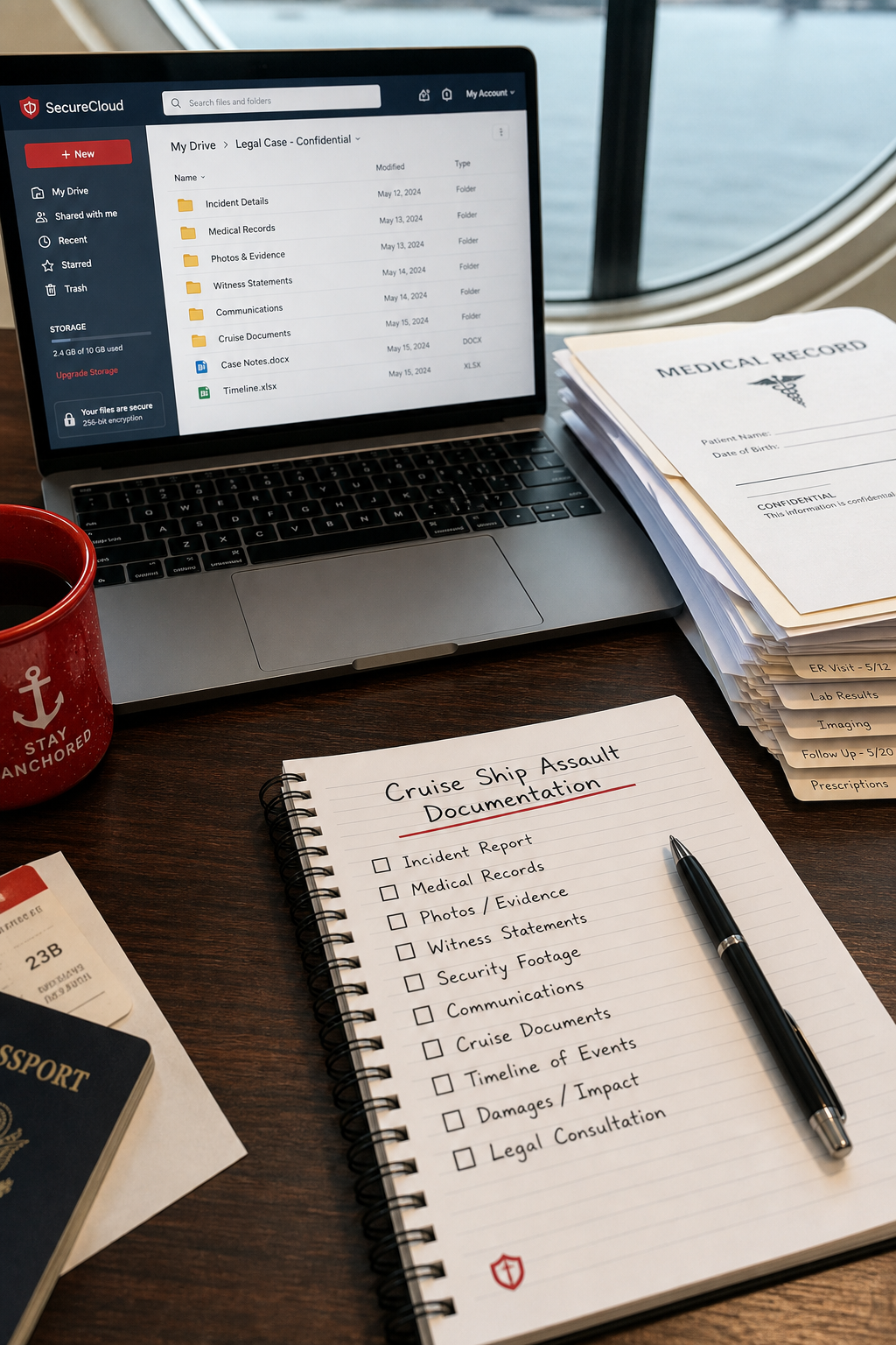 checklist for cruise ship sexual assault case documentation
