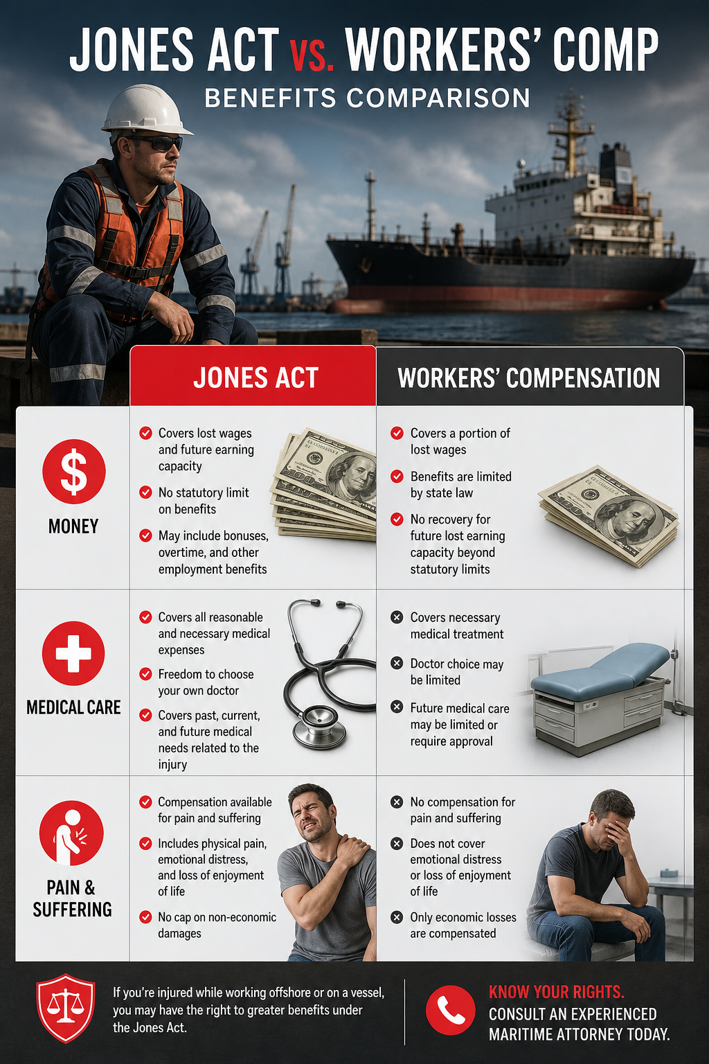 Jones Act vs Workers Compensation: Key Differences