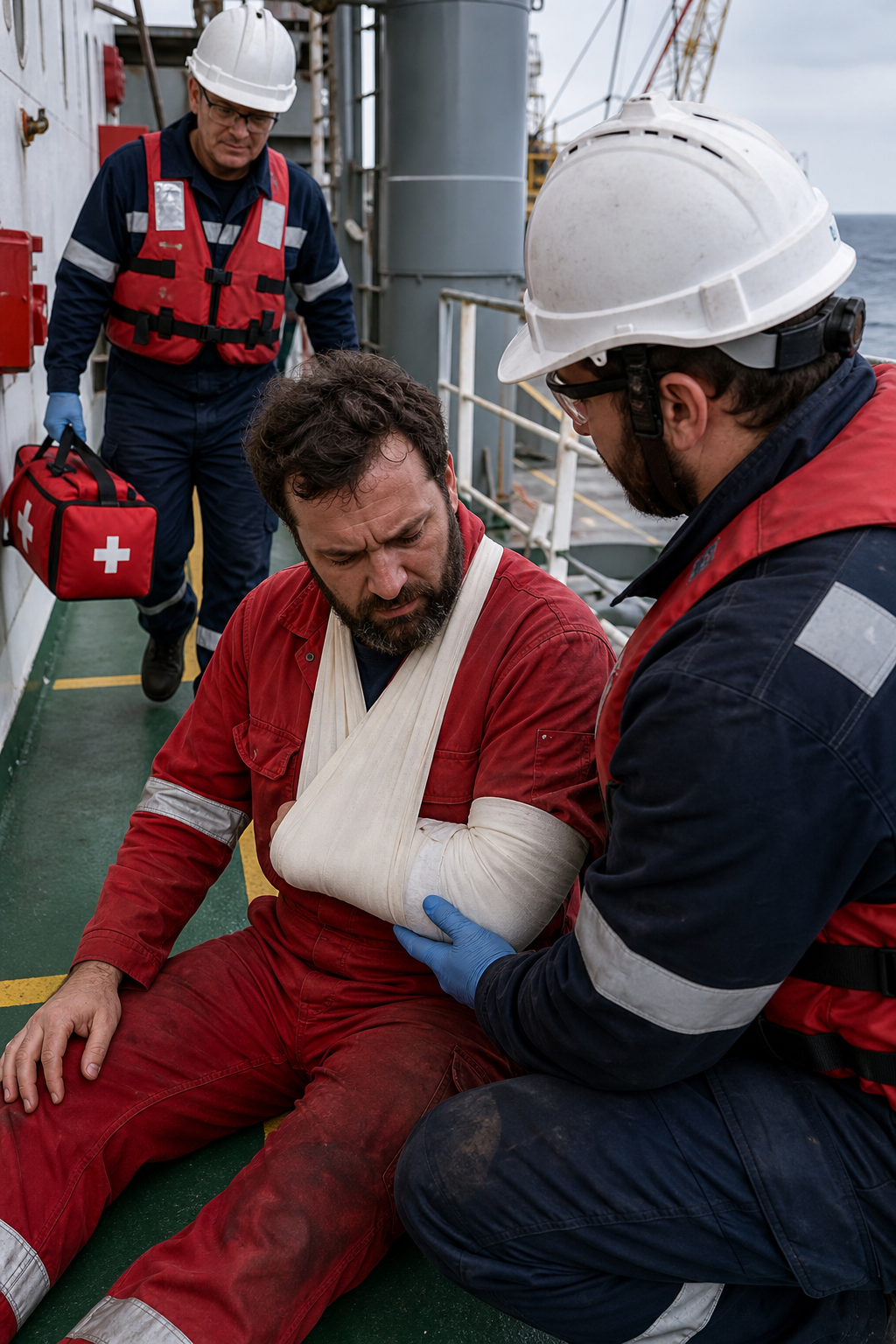 Common maritime injury illustration