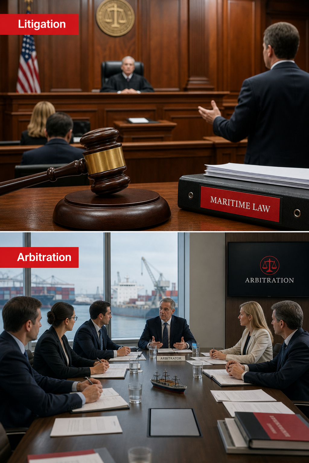 comparison of maritime litigation and arbitration settings