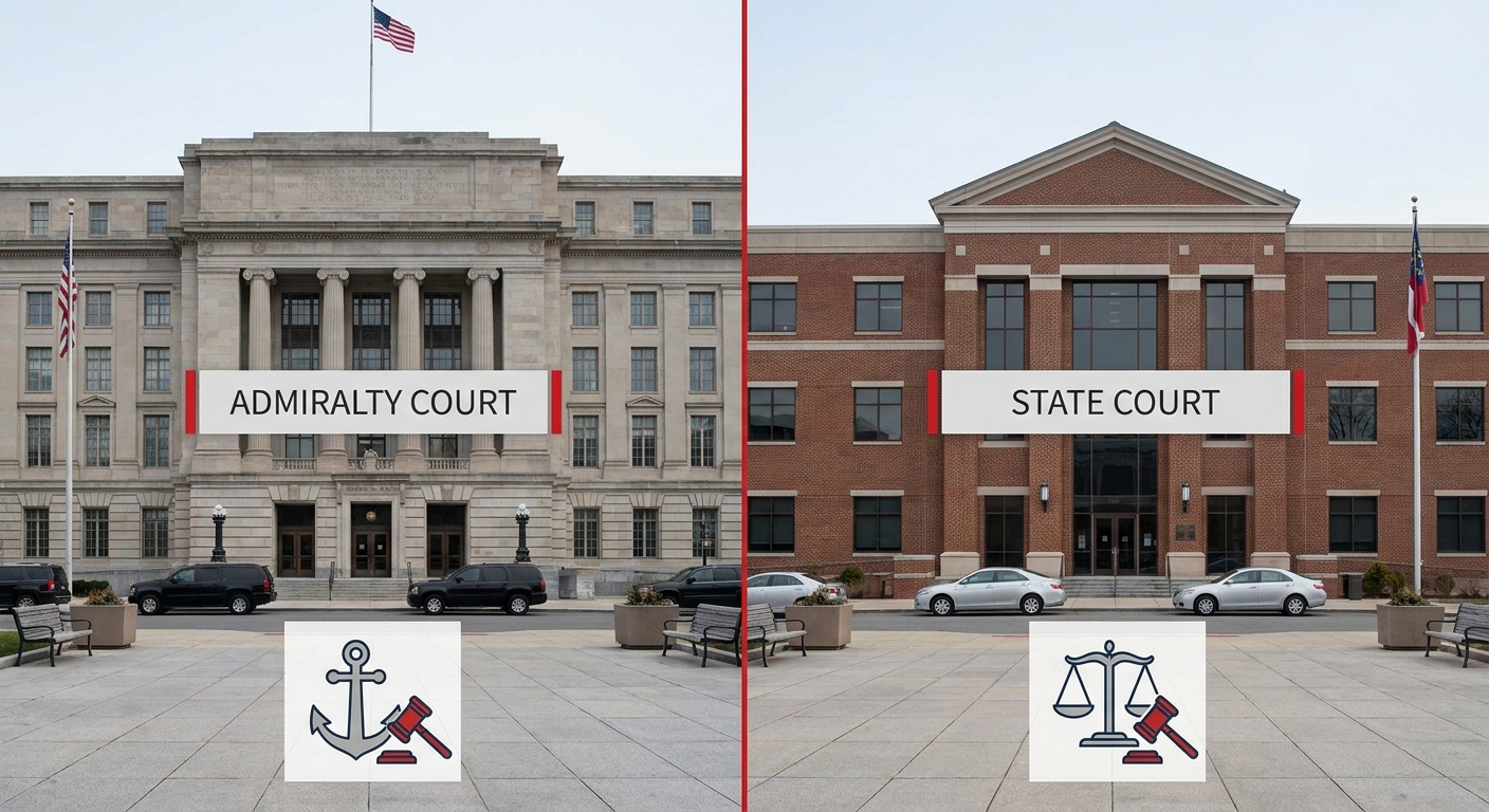 comparison of maritime and common law courts