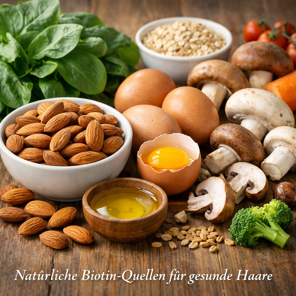 Natürliche Biotin‑Quellen für gesunde Haare.