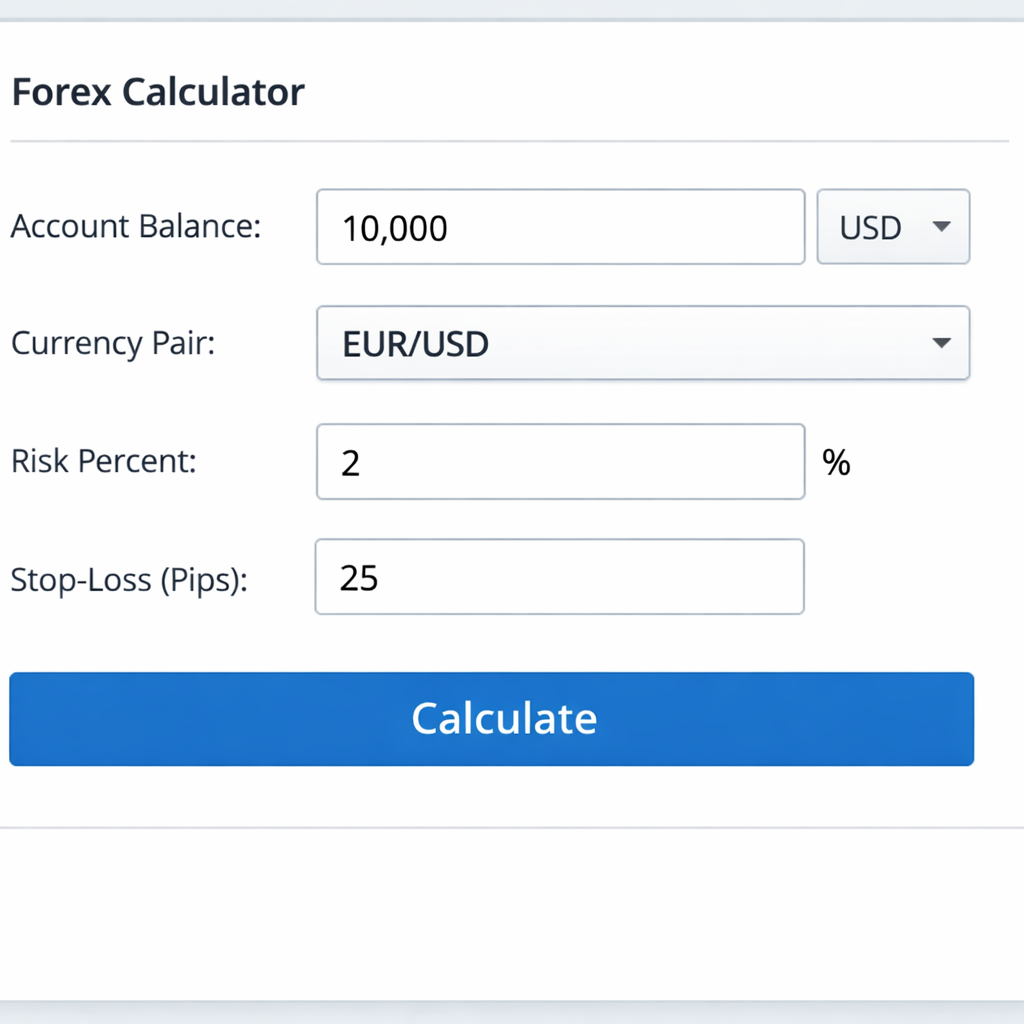 forex calculator with use input fields