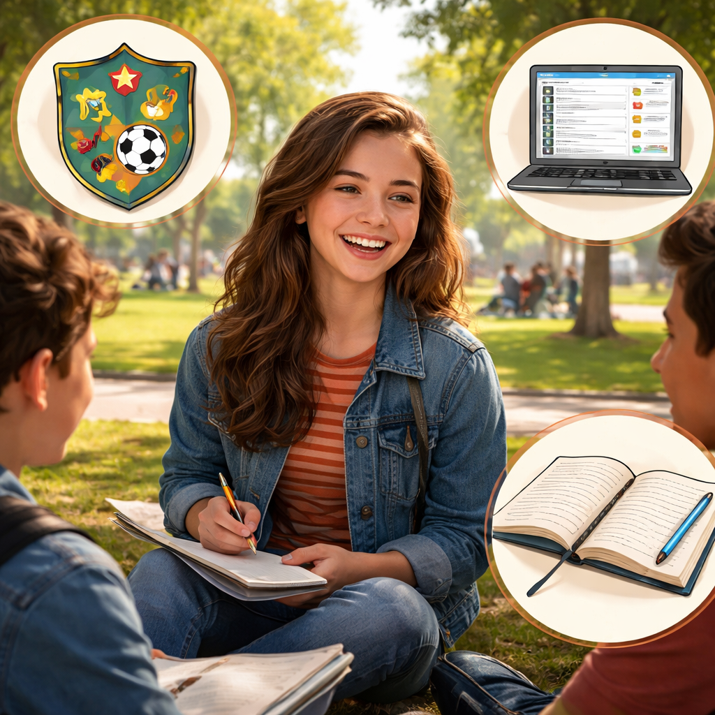 teen building connections through club, online board, and journaling.