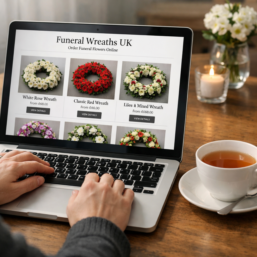 ordering funeral wreaths online UK