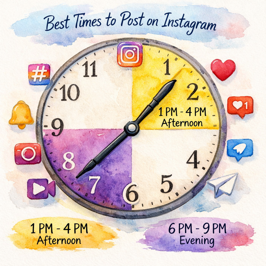 best times to post on Instagram schedule visual