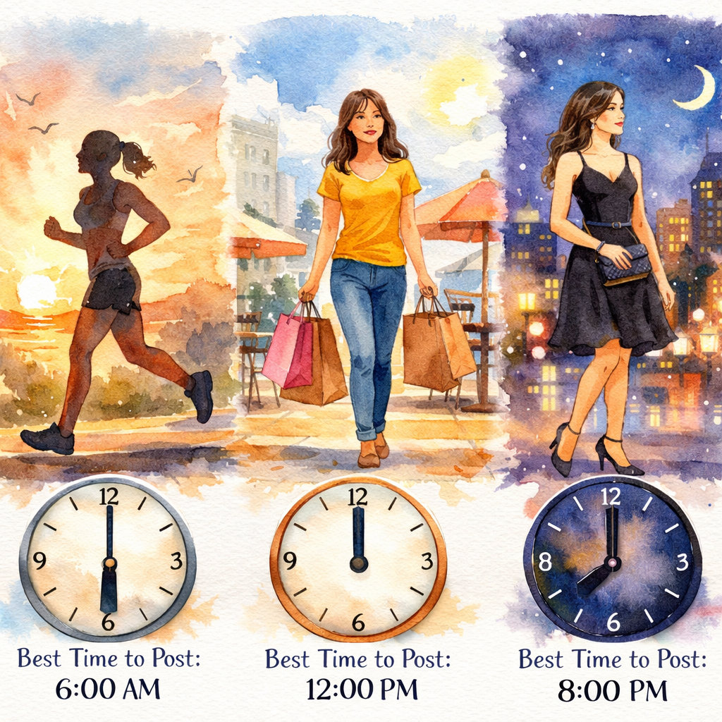 industry specific Instagram posting times visual