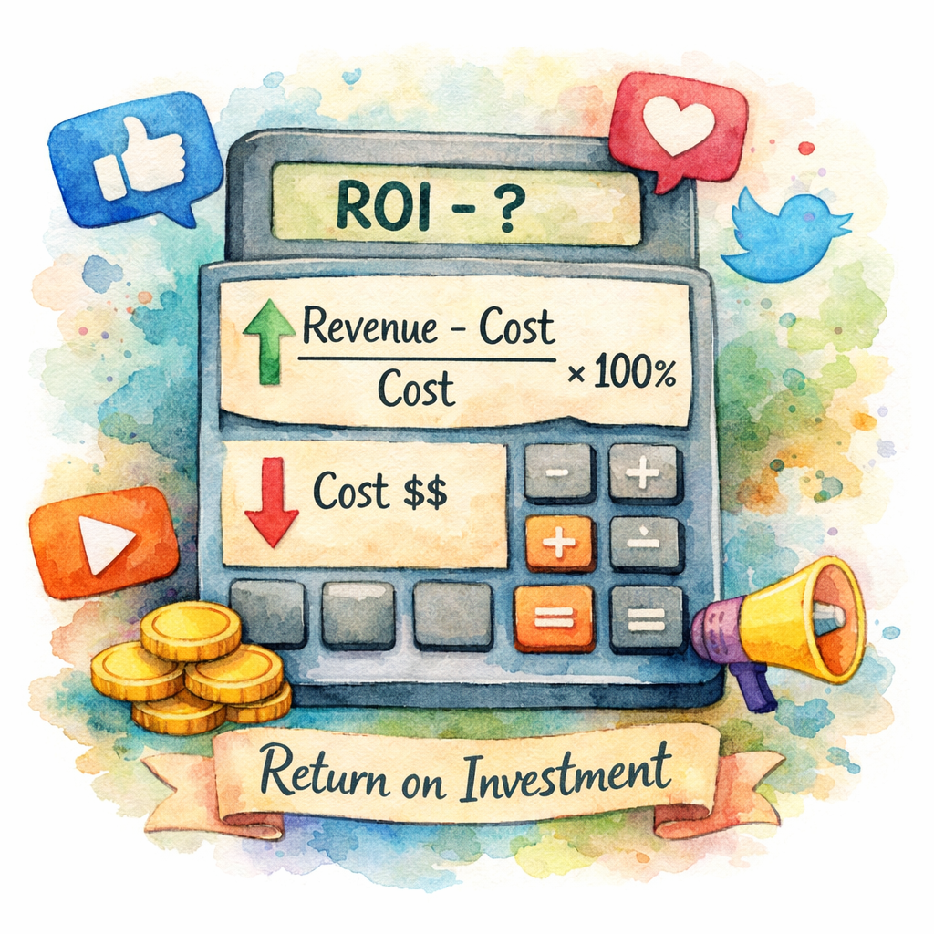 social media ROI formula visual