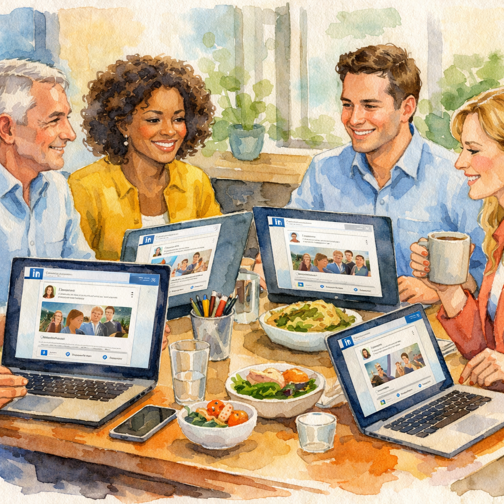 LinkedIn lunch break engagement