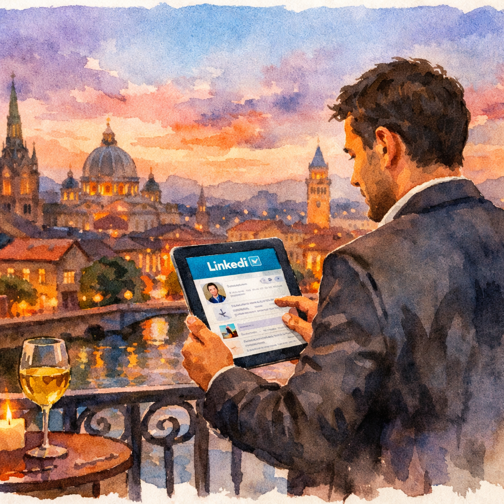 Evening LinkedIn engagement in Europe