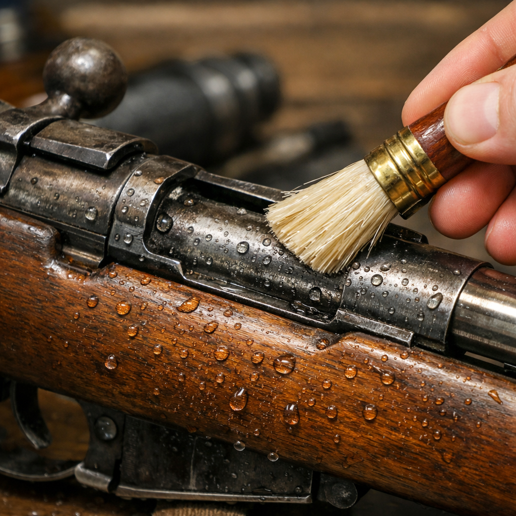gentle gun cleaning solvent on antique firearm