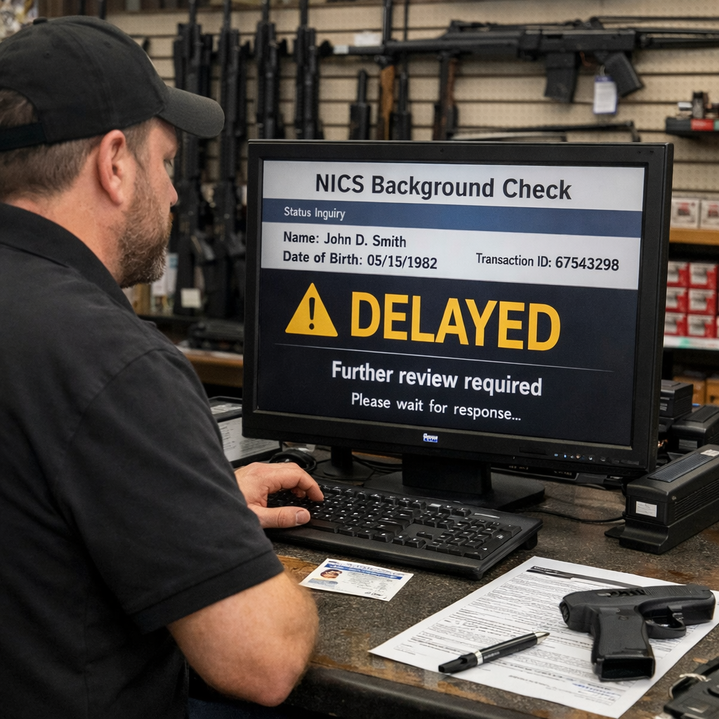 delayed gun background check process visual