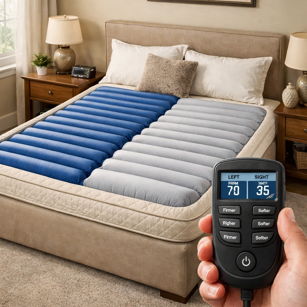 dynamic air mattress with side‑by‑side firmness control