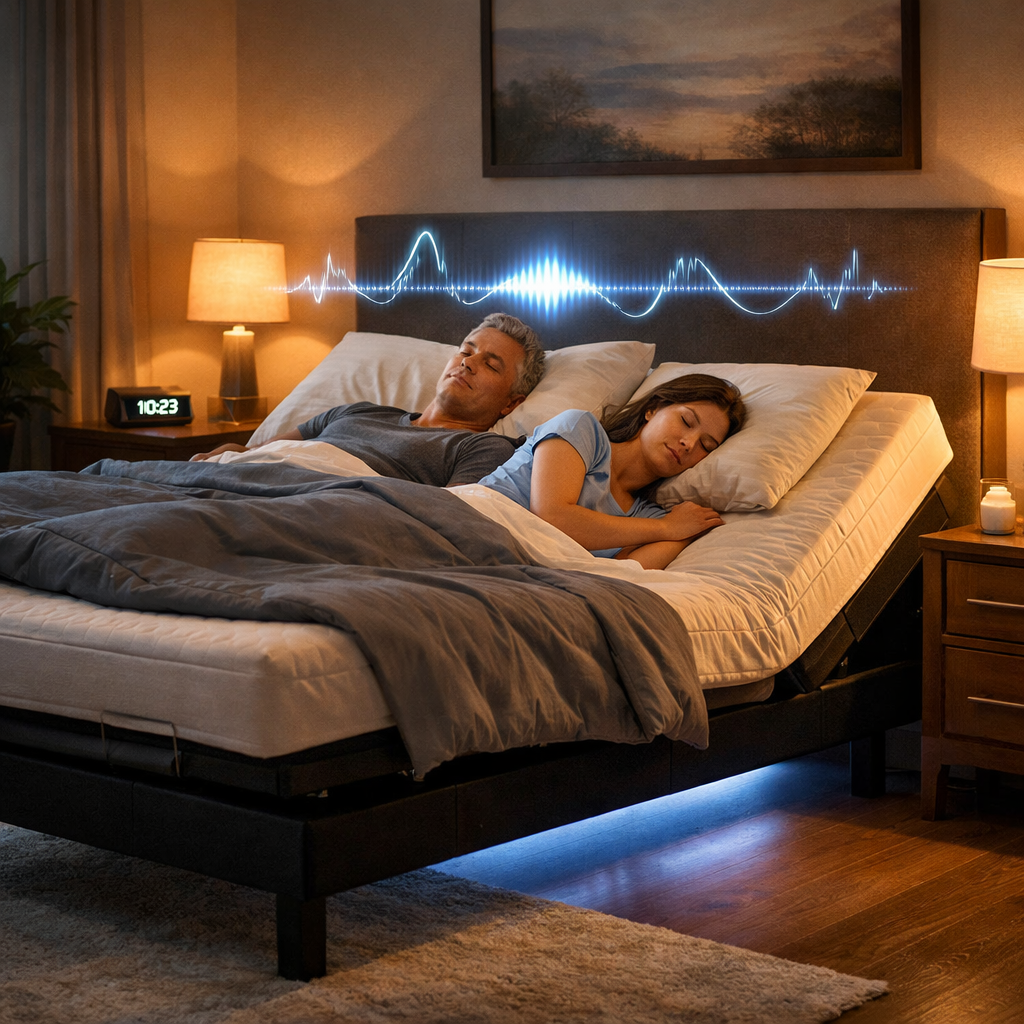 integrated positioning and sound features for snore reduction