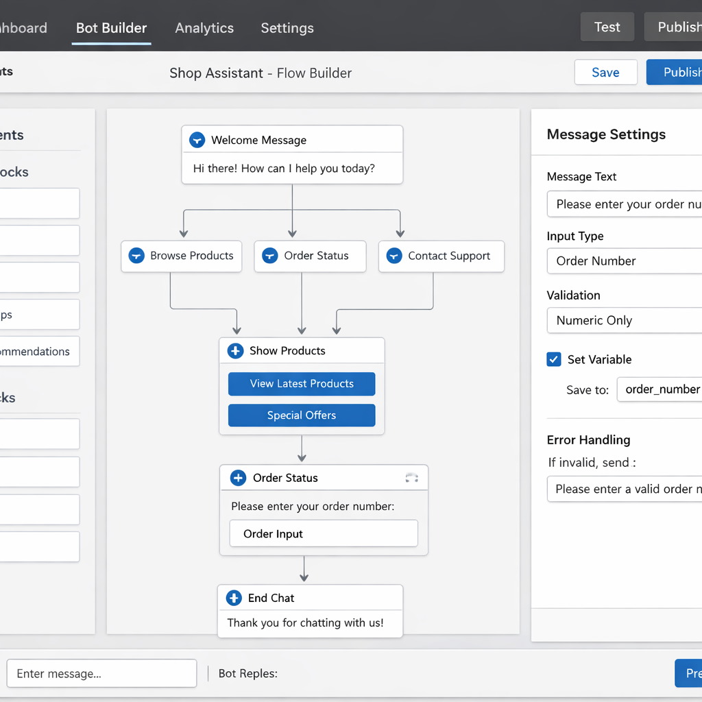 low‑code chatbot builder for ecommerce