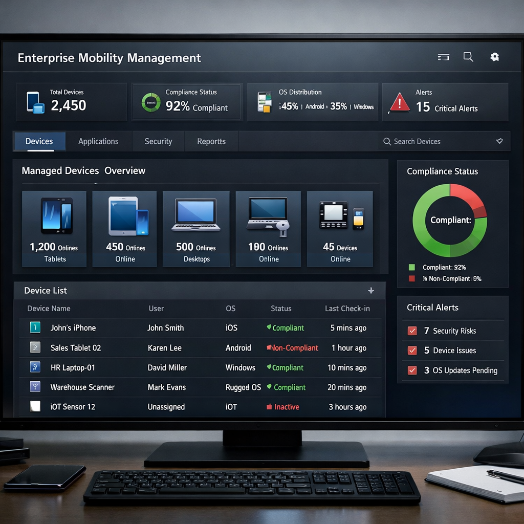 enterprise mobility management dashboard