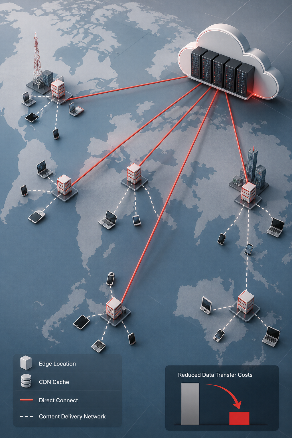 cloud storage and data transfer cost optimization visual