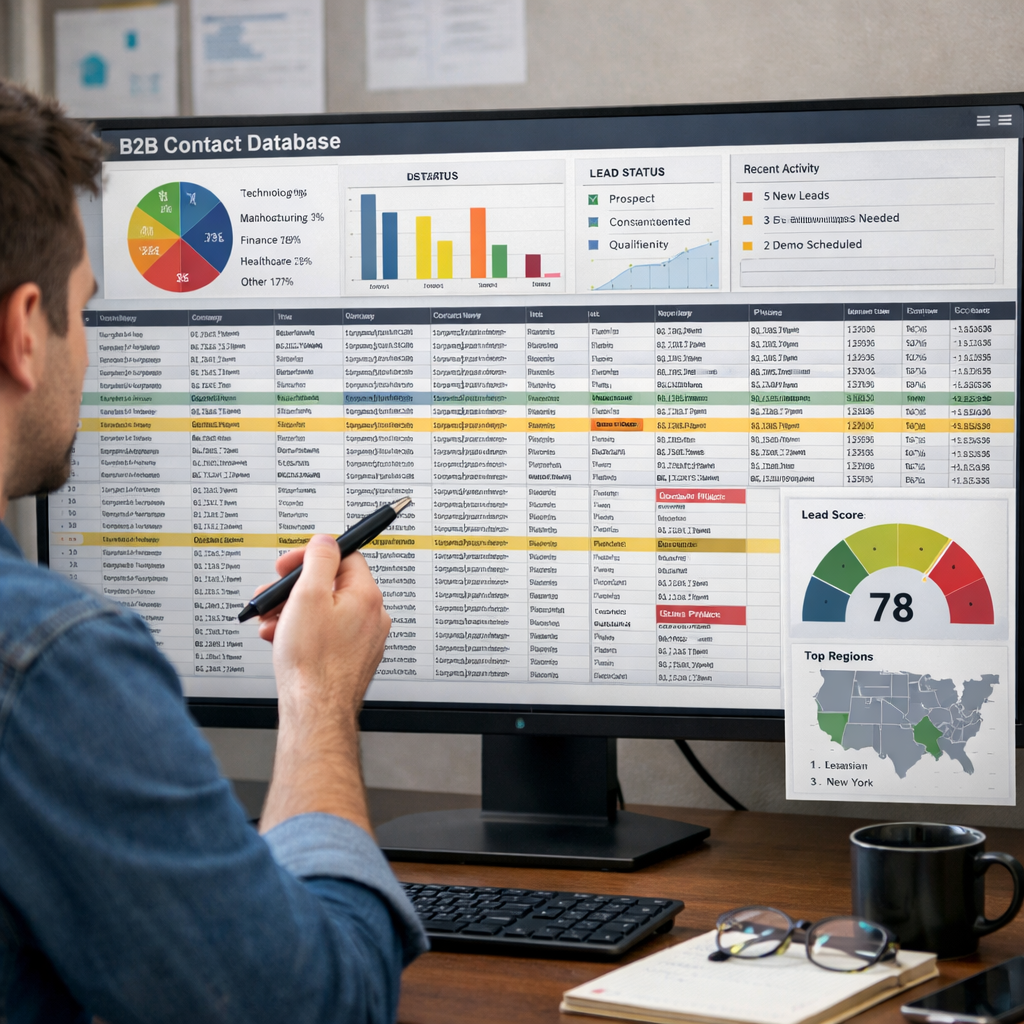 B2B contact database visualization