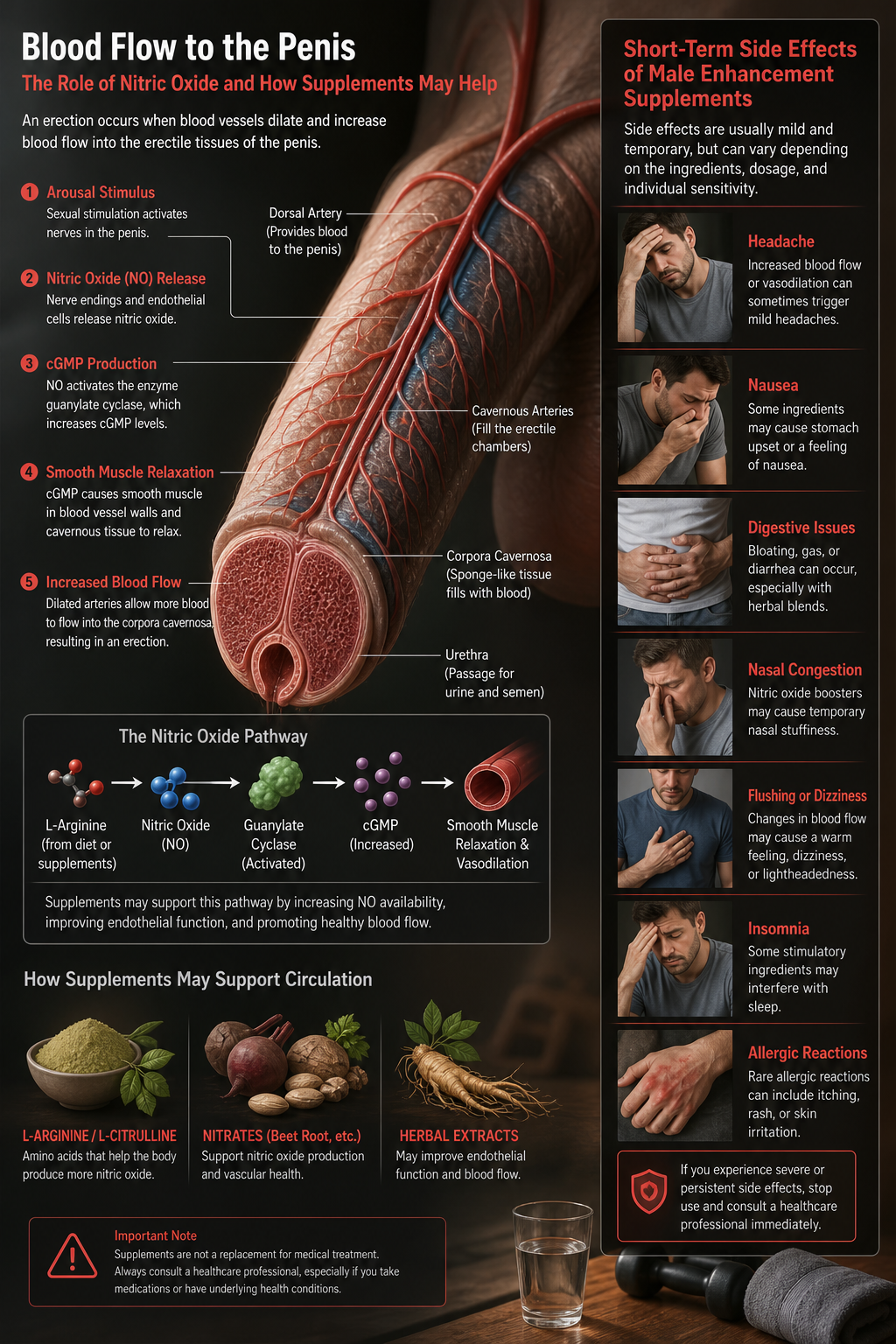 short‑term side effects of male enhancement supplement