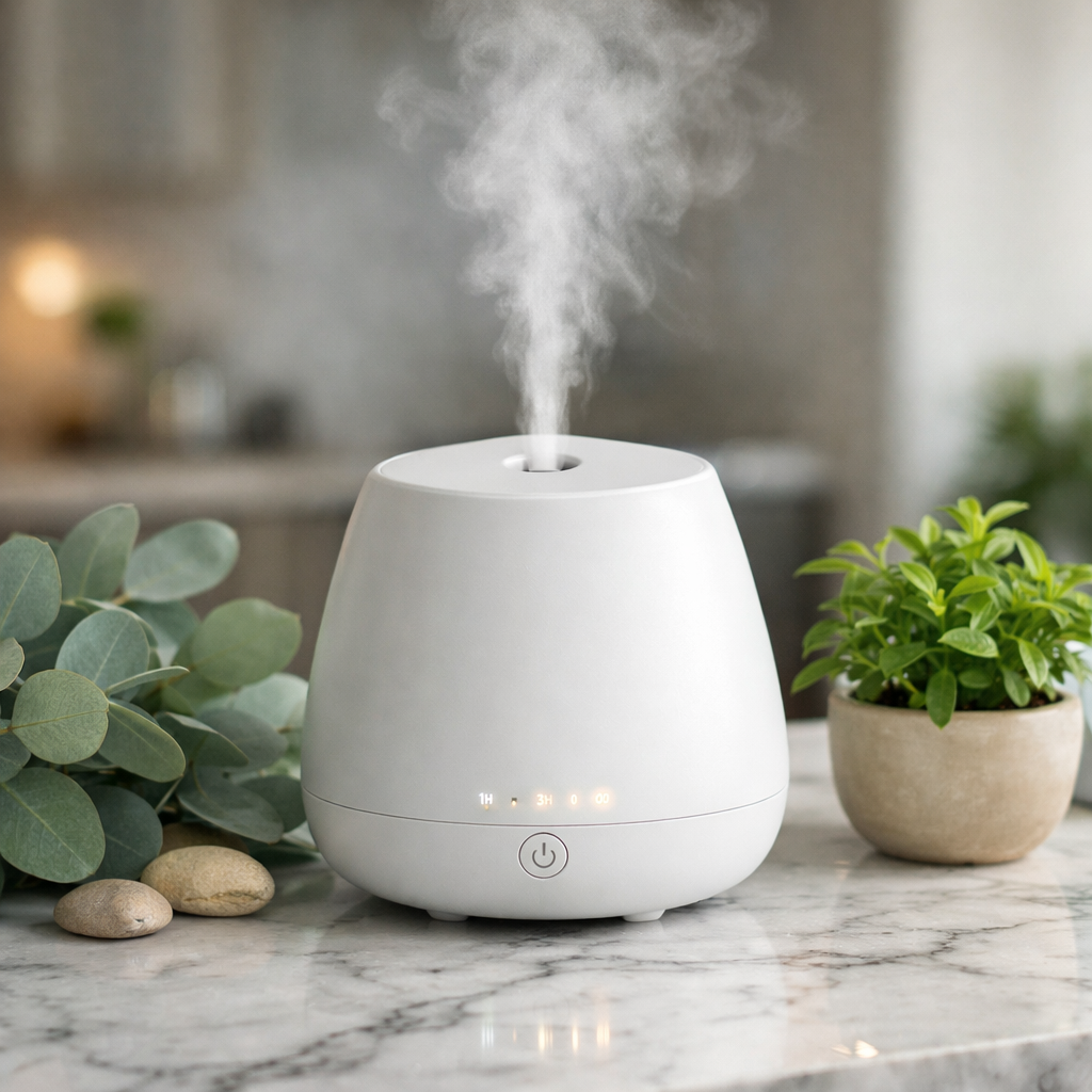 Non toxic diffuser cold-air technology in a modern home setting