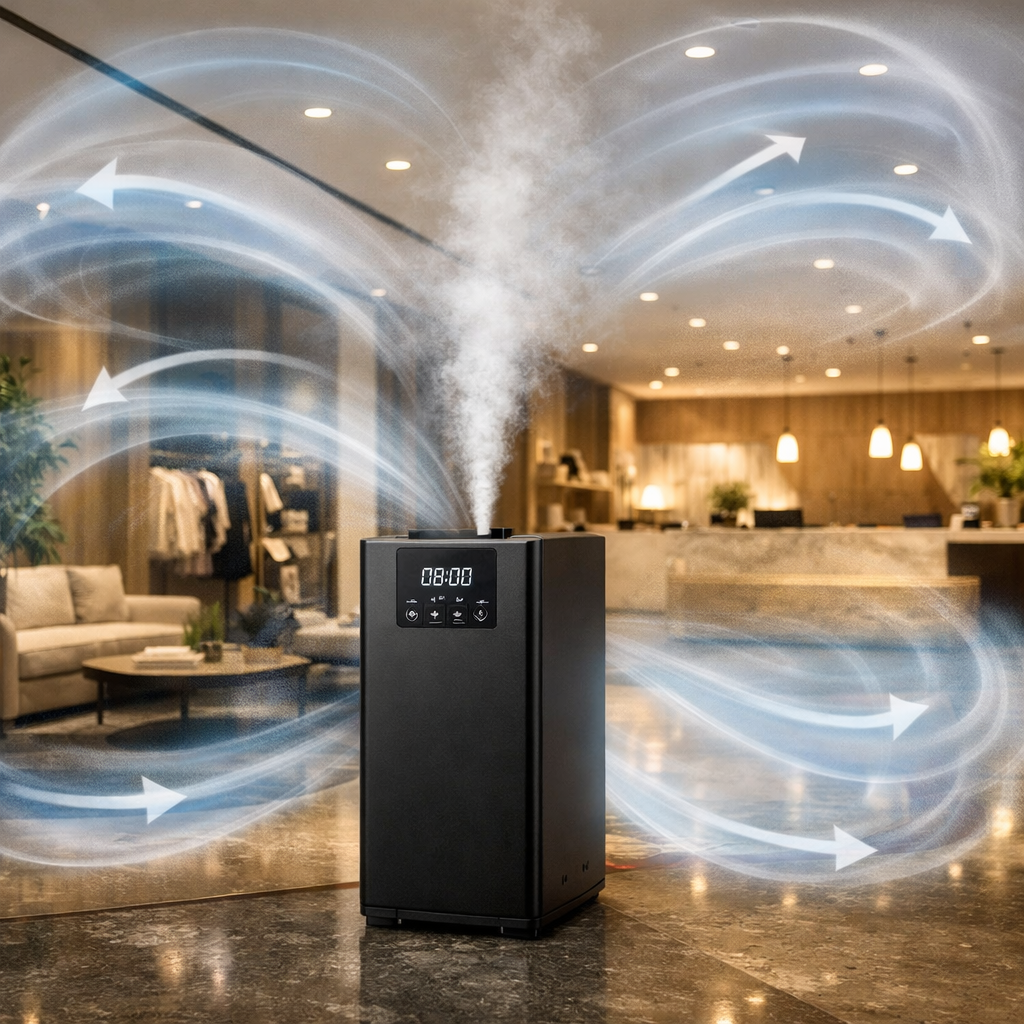 commercial scent machine coverage visualization