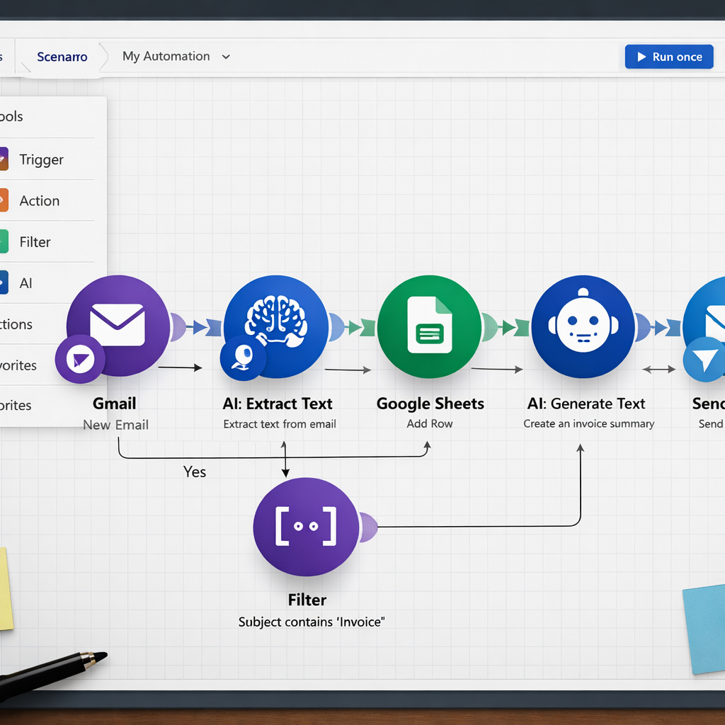 Make visual automation builder
