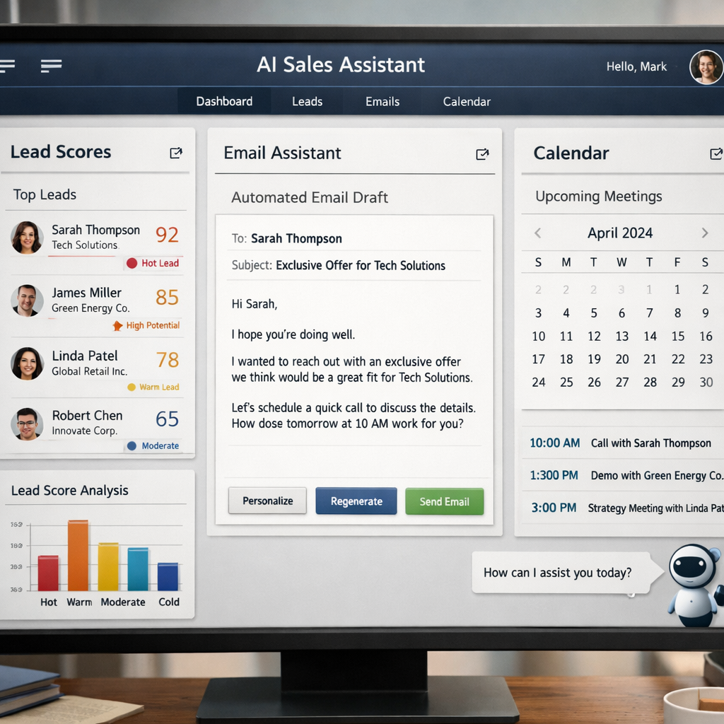 AI sales assistant visual overview