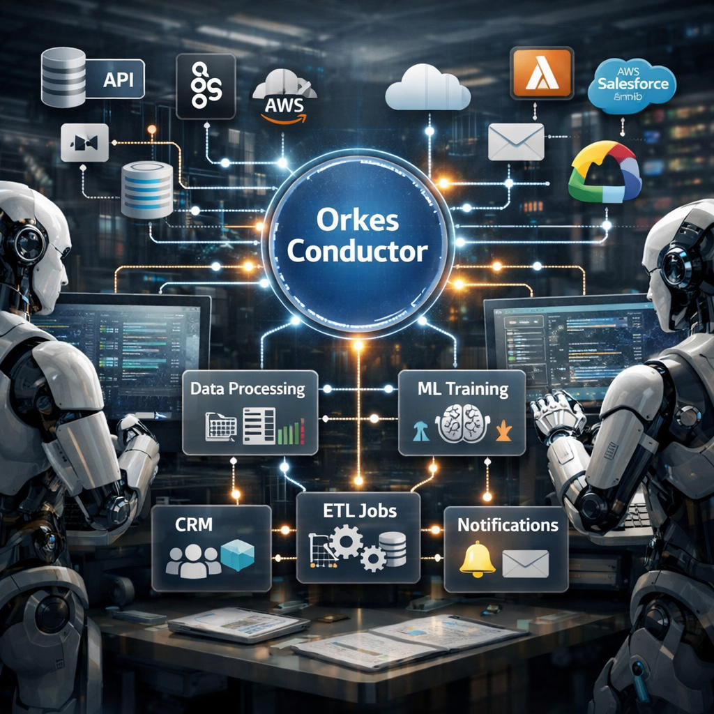 AI workflow orchestration platform diagram