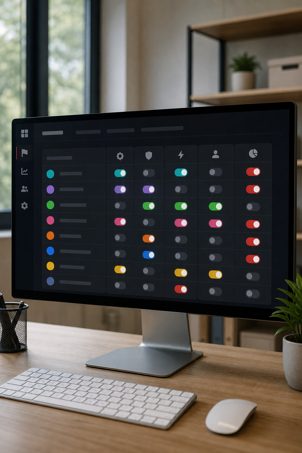 multi‑tenant feature flag management interface