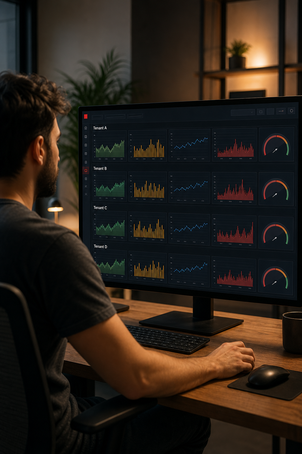 monitoring dashboard for per‑tenant SaaS performance