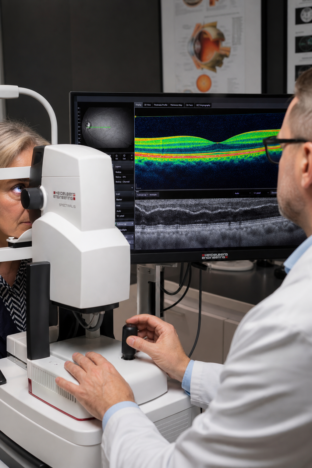 OCT retinal imaging in a clinical setting