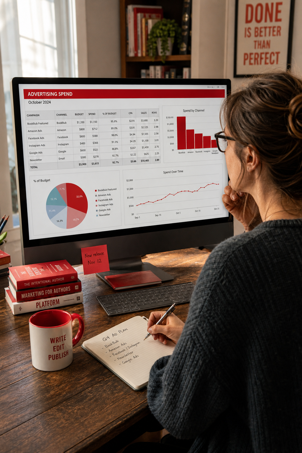 author budgeting advertising costs