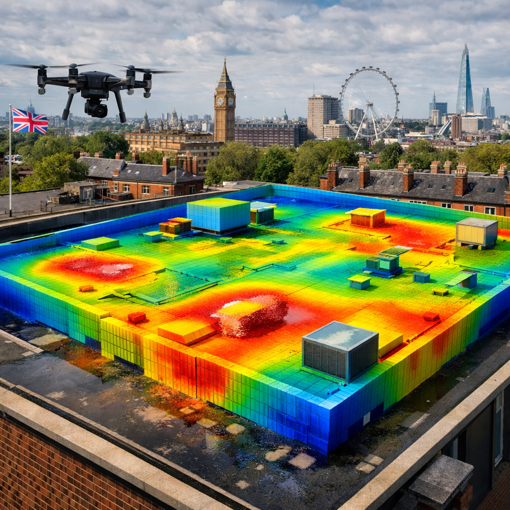 flat‑roof defect detection with 3‑D thermal imaging
