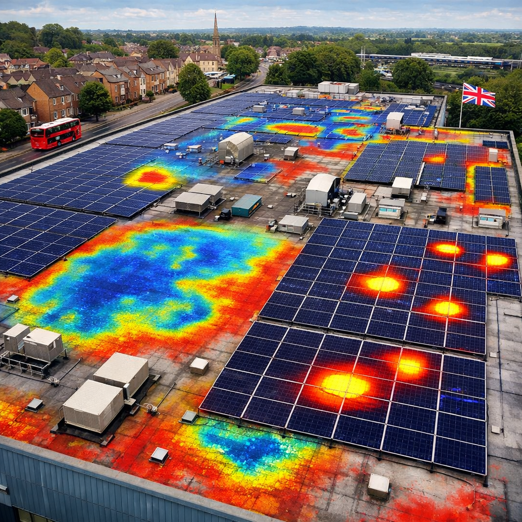 solar roof thermal inspection image