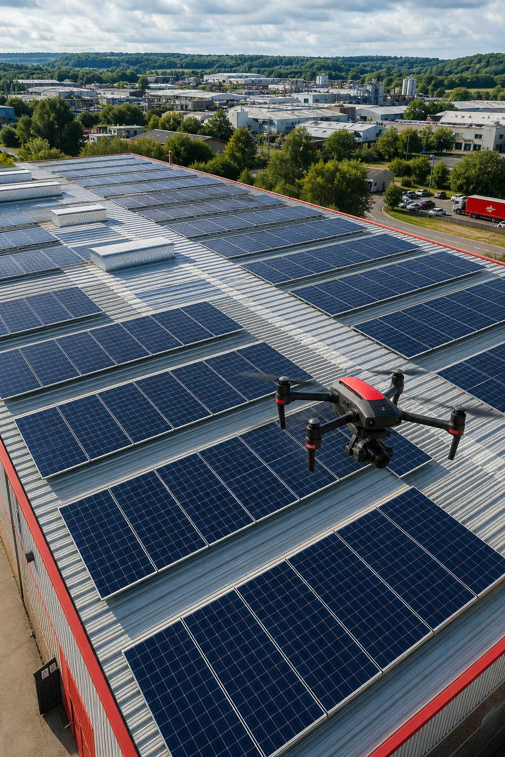 drone inspection of commercial solar panels