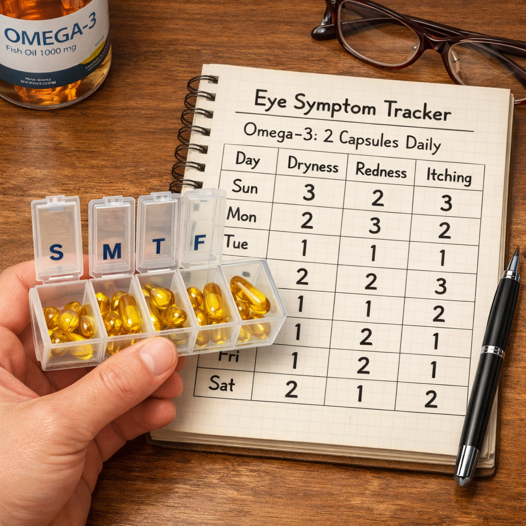 omega‑3 dosage tracking visual
