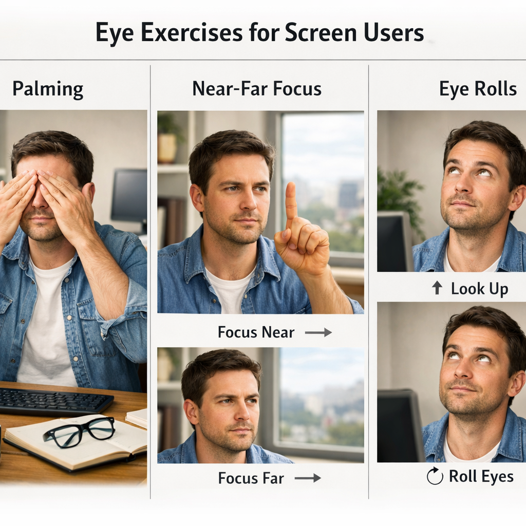 eye exercise routine for screen users