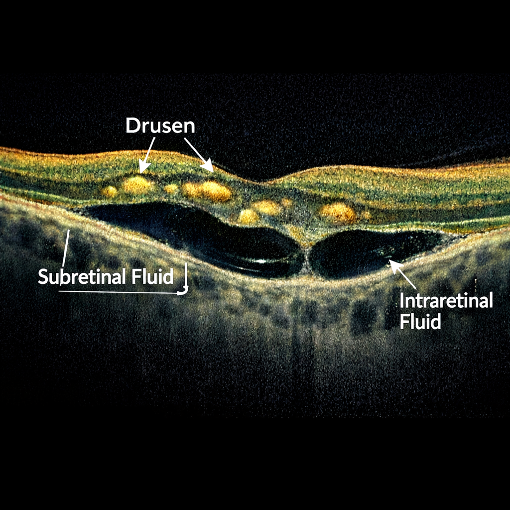 OCT image of macular degeneration