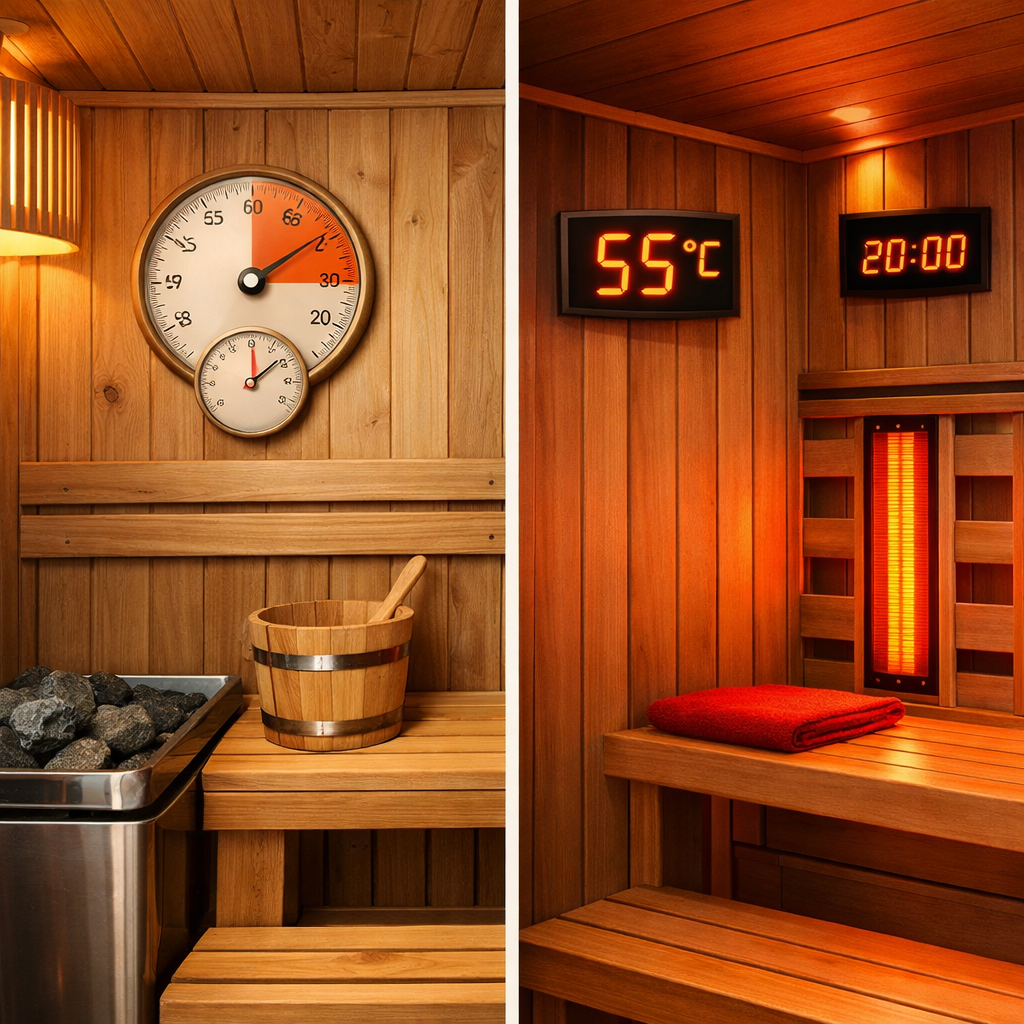 comparison of traditional vs infrared sauna environments