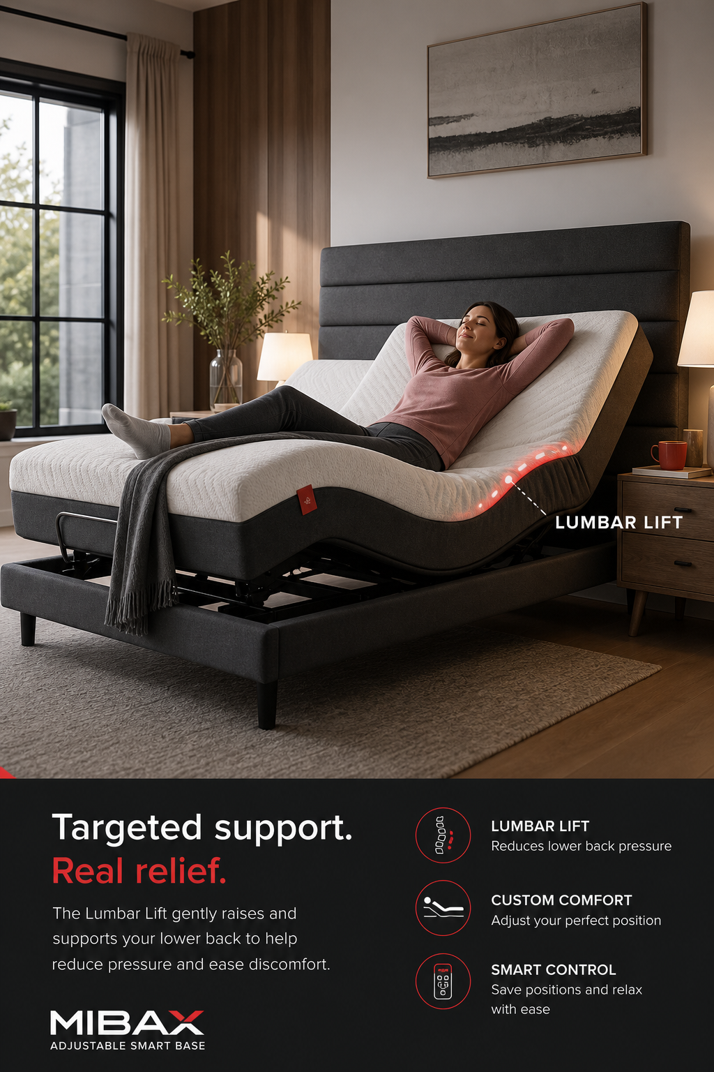 adjustable smart base back pain relief