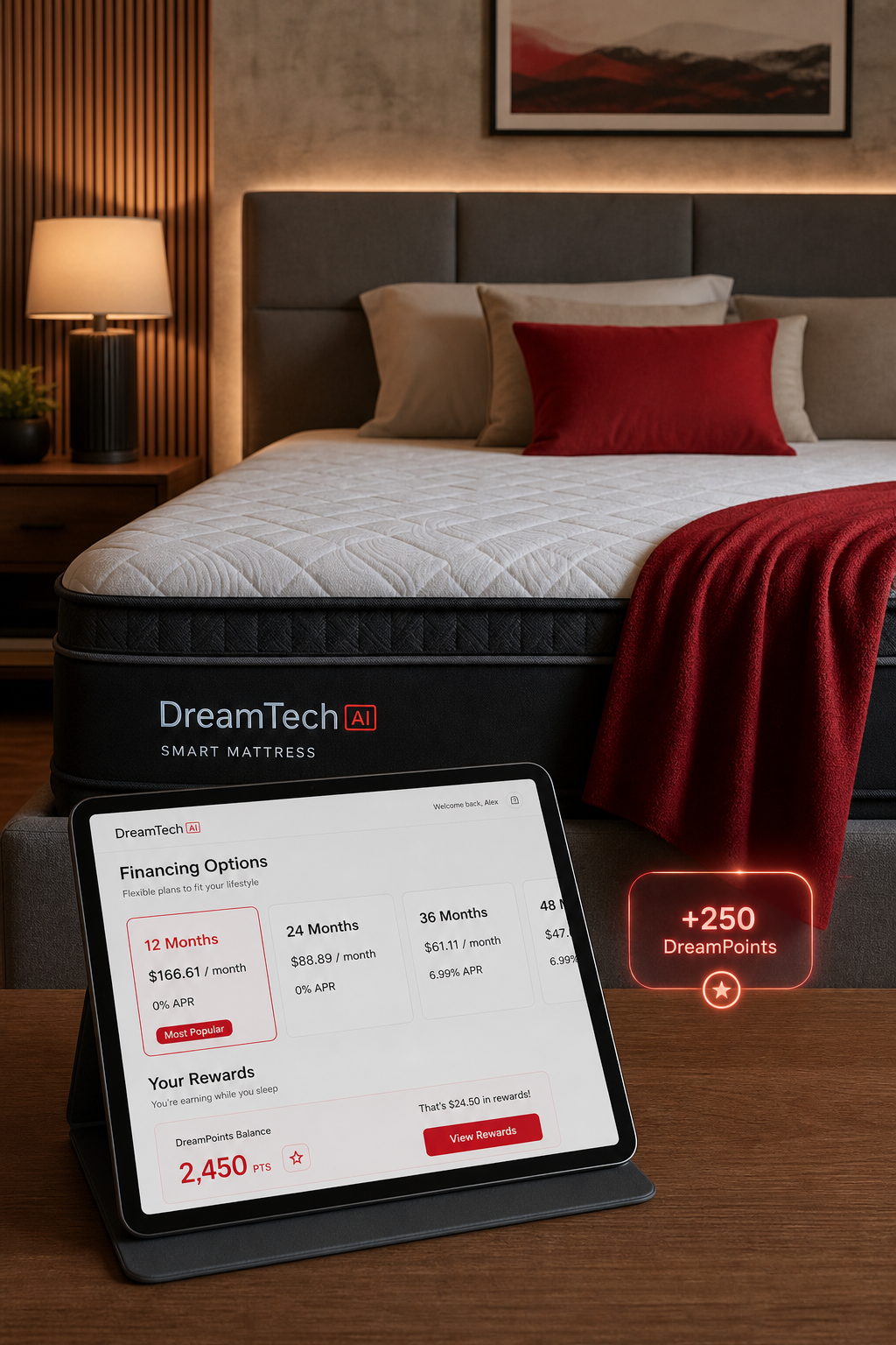 Smart‑bed AI mattress financing rewards