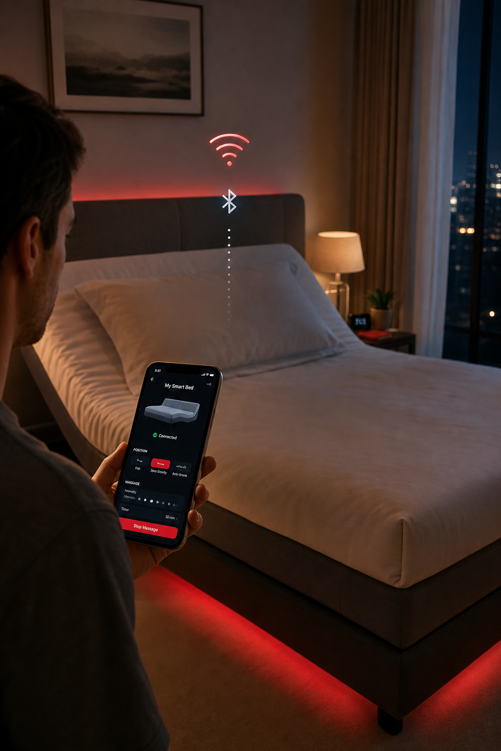 pairing smart bed with app