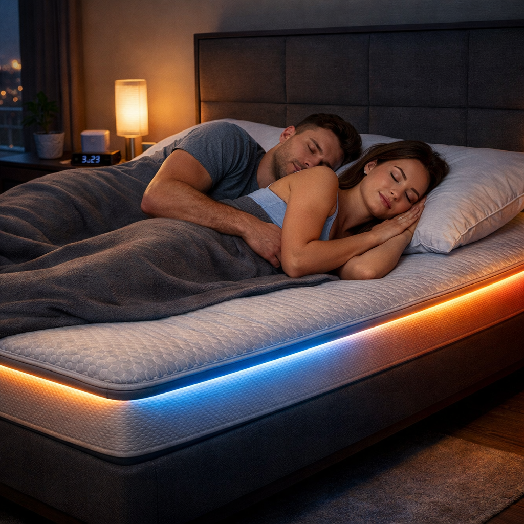 AI mattress adaptive support and cooling