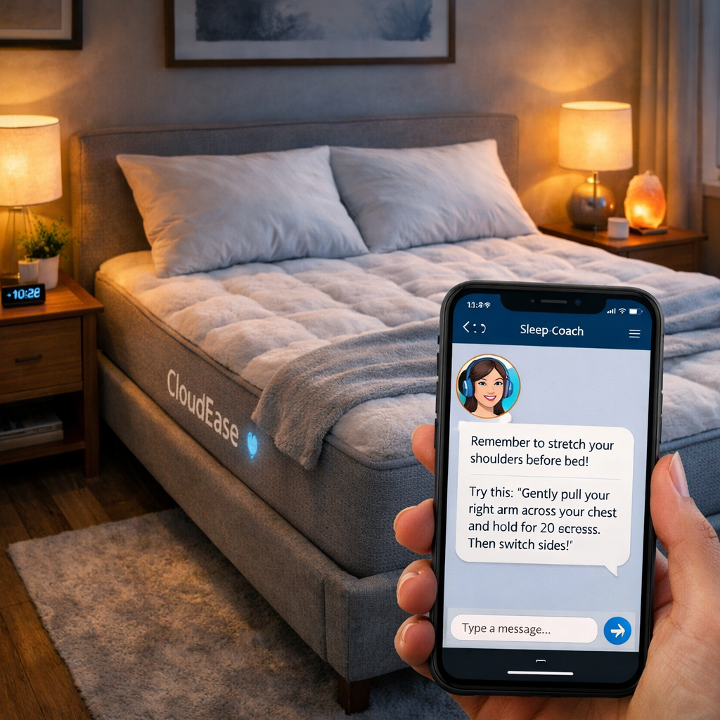 cloud ease smart mattress sleep coaching visualization