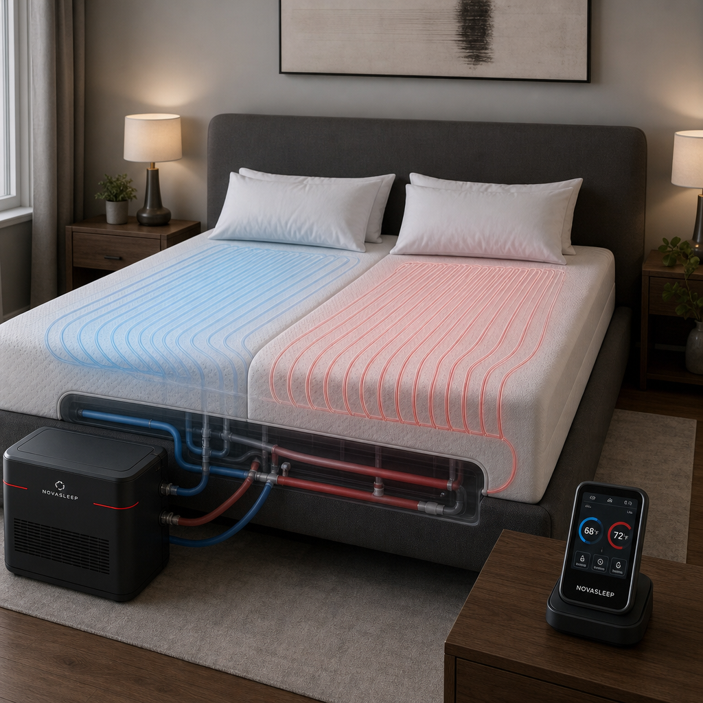 dual side cooling smart bed with controller