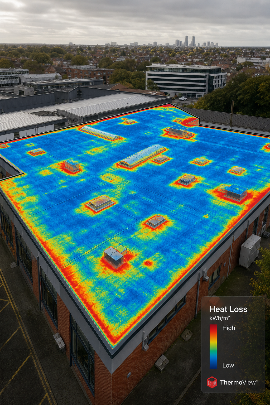 thermal analysis heat‑loss map for commercial building