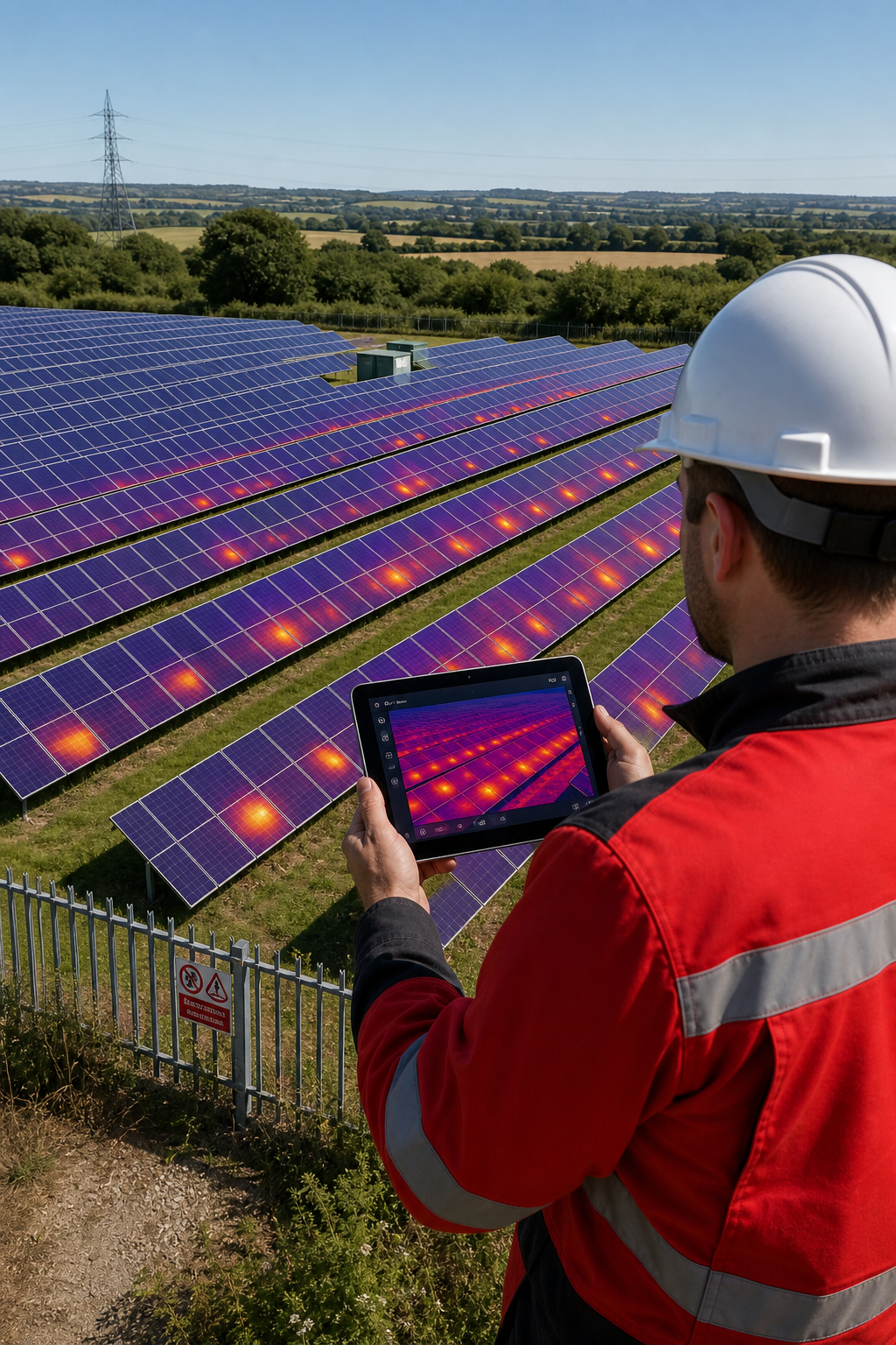 drone thermal inspection of commercial solar array